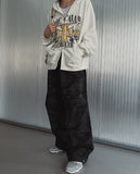 Coil camo snap parachute pants