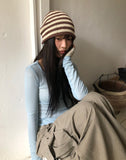 Behile Stripe Shirring Beanie