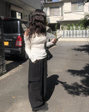 Garen Corduroy Cargo Wide Pants