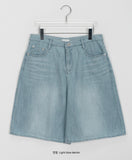 Leha Washing Half Denim Pants