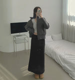 Pong Pong Thick High Neck Slim Knit Padding