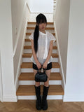 Kenbi Scarf Short Sleeve Blouse