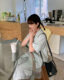 Byuko Color Stripe Seersucker Short Sleeve Shirt