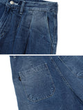 Tie Dye Bermuda Two-Tuck Shorts Denim