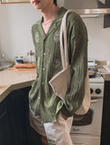 Sunny embroidery wrinkle shirt