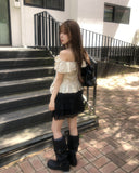 Bloom Corsage Frill Blouse