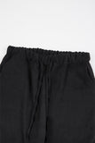Double placket eyelet wide pants