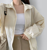 Daily Collar Light Shibori Windbreaker