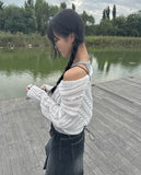 Public Cable Knit Crop Cardigan