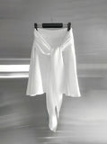 Elo Knot Nylon Midi Skirt