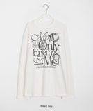 [unisex] Burden lettering knit long sleeve tee