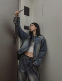 Lundy Dekki Biker Denim Jacket