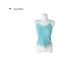 Chican Lace Frill Ribbed Slim Sleeveless