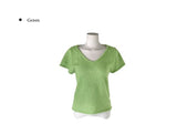 Poring V-neck short-sleeved knit