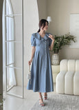 Meloning Frill Puff Long One Piece