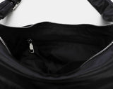 Retained eyelet leather cross shoulder bag