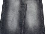 Oolong Black Washed Denim Wide Pants