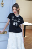 The Limit CROP Ringer Short Sleeve Tee