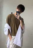 [1+1] Overfit U Neck Short Sleeve Tee