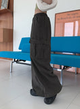 Ond Pigment Pocket Banding Long Wide Cargo Pants