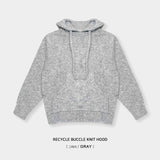 Wool Recycled Boucle Knit Hoodie