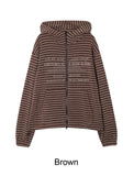 Trini Lettering Knit Hood Zip-Up