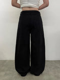 Zid Brushed Snap Cotton Wide Pants