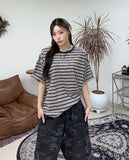 Caned Stripe Short Sleeve T-shirt