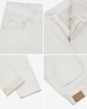 Ritz Cream Wide Denim Pants