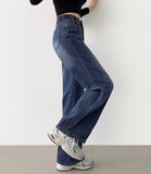 Banding Span Wide Denim Pants