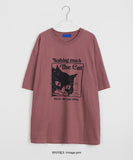 [unisex] Mihu Cat Printing Over Short Sleeve Tee