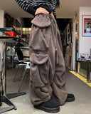 Top Washed Big Pocket Cargo Sweatpants