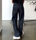 Slab Detail Wide Denim