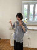 [unisex] Vults Vintage Over Check Hood Shirt