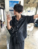 Pocket brush half shirt