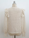 Revcell Ruffle Lace PuffBlouse (Sleeveless Set)