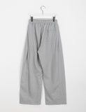 [unisex] Light Banding Pin Tuck Linen Wide Pants - Linen 60