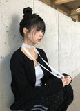 Beren Frill Lace Short Sleeve T Scarf Set