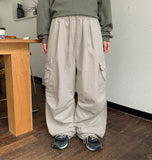[unisex] Natty Banding Parachute Dekki Wide Cargo Pants