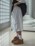Side Round Pile Bermuda Pants