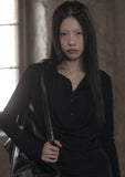 [mnem] Cowl Bustier Shirt Set