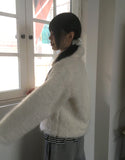 Bnet round button fur short jacket coat