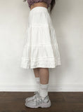 Eto Frill Tiered Banding Midi Skirt