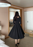 Newvier Heart Neck Puff One Piece