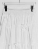 Zahini Ribbon Shirring Banding Long Skirt