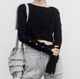 Retona side button knitwear