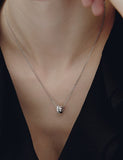 Champagne Full Moon Silver Duo Shine Necklace S