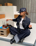 Pose No Collar Non-Fade Denim Jacket