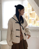 Shitao Mustang Collar Duffle Short Coat