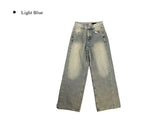 Dero Cut Washing Denim Wide Pants